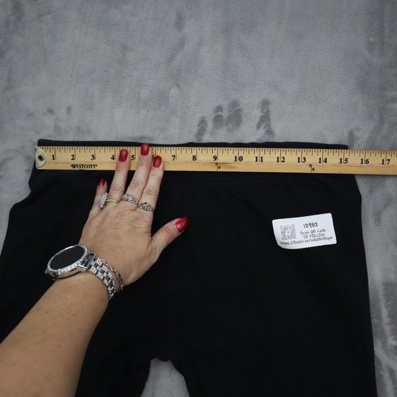 Nana Fashion Pants Womens 1XL Black Sweatpants Elastic Waist Pull On Knit Cotton - Picture 3 of 10